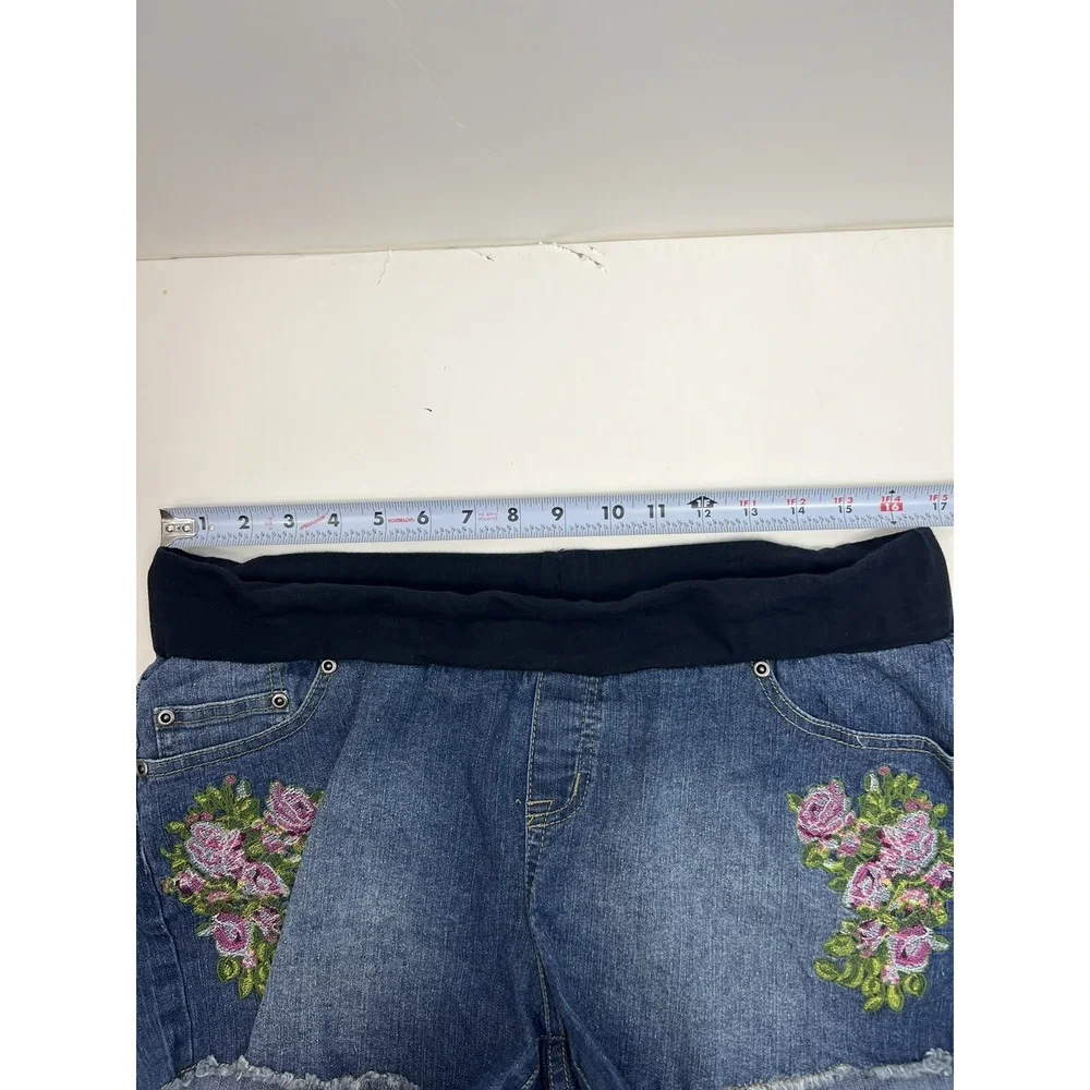 Planet Motherhood Maternity Shorts Women's Sz XL (16/18) Blue 5‎ Pocket
